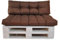 Mayaadi Home Palettenkissen Rückenkissen Euro Paletten Palettenauflage MH-DA-02 Braun 120x40x10/20 cm