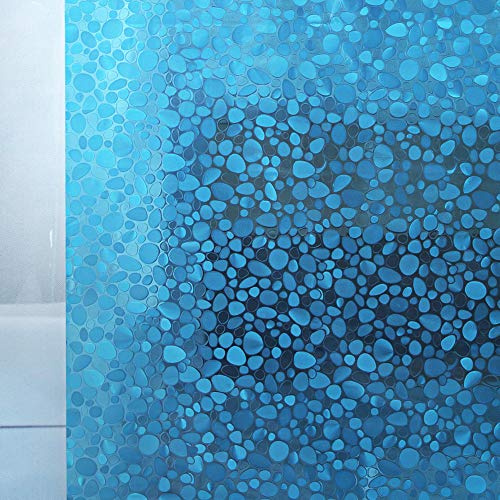 Bostofy Wasserdichter Duschvorhang-Auskleidung, 8G, Eva-Dicker Duschvorhang mit strapazierfähigen 3 Bodenmagneten, Duscheinlage für Duschkabine, Badewannen, 3D-Kieselmuster, 72 x 72,12 Haken
