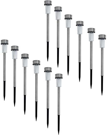 ESTEXO LED Solarleuchte Solarlampe Außenleuchte 12er Set Garten-leuchte Bodenbeleuchtung Lampe Garten Beleuchtung Steckleuchte
