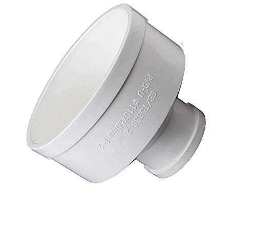 Plastic Duct Pipe Reducer Connector, Downpipe 110mm to 50mm Downpipe Reducer, Reducer Connector Tube, Ducting Connector for Ducting and Extractor Fans (Drain, Waste and Vent)