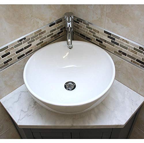 Grey Painted Bathroom Vanity Unit Corner Wash Stand Marble & Ceramic Basin 501BG (Bowl C)