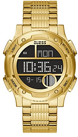 GUESS Digitaluhr, gelb(gold), Gr. One Size