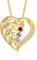 lorajewel Halskette Personalisiert Anhänger Herz mit 2 3 4 Namen Damen Silber 925 Roségold Gold Halskette mit Gravur Schmuck Geschenk für Weihnachtstag Muttertag Geburtstag