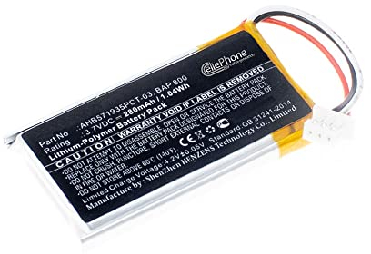 cellePhone Akku Li-Polymer kompatibel mit Sennheiser Flex 5000 - Set 880 - RS 2000 5000 5200 (Ersatz für AHB571935PCT-03)