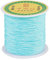 Craftdady- Cordoncino in nylon intrecciato per perline da 0,5 mm, per nodi cinesi, macramè, braccialetti fai da te, collane e gioielli, da 137 metri, colore: turchese chiaro