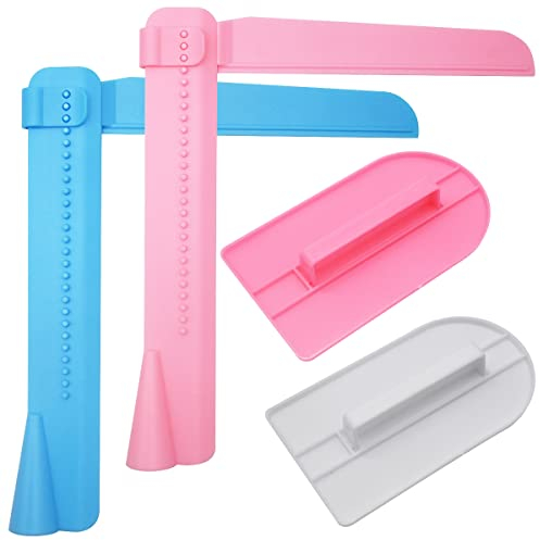 Fondant Smoother,CHENKEE 4 pz Herramientas de Alisado Fondant Cake Edge Smoother Scraper DIY Decoración Tarta Herramienta Pasteles Fondant Herramienta Para la Decoración de Pasteles Hornear en Cocina