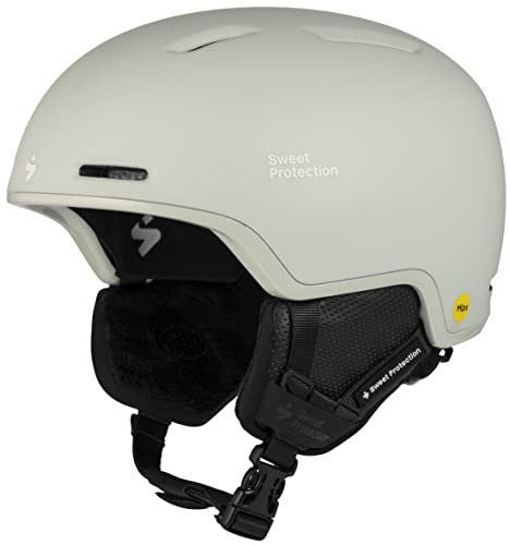 Sweet Protection Looper MIPS Helmet - Verstellbarer Hardshell-Ski- und Snowboardhelm mit Belüftung, Google und Audio kompatibel, Bronco-Weiß matt, Large/X-Large