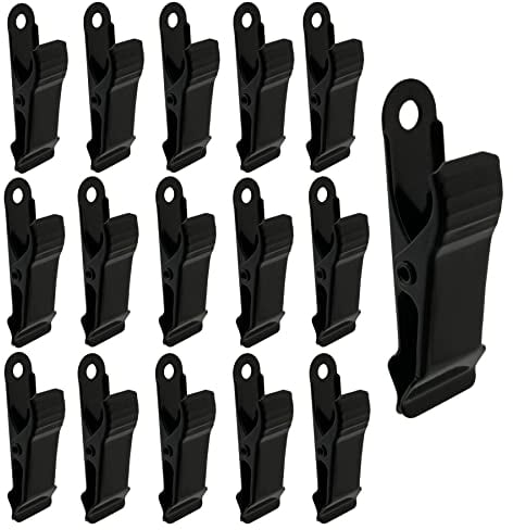 15 Pcs Mini Alligator Clips Metal Spring Clamps Black Alligator Clamps 0.5 Inch Wide Crocodile Spring Clips for Crafts Work, Smooth Jaw, 0.31 inch Capacity