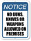Honey Dew Gifts, HDG-1425 Hinweisschild mit Aufschrift No Guns, Knives or Weapons Allowed in Premises, 22,9 x 30,5 cm, Metallschild, Business-Warnschilder, Büroschilder, Ladenschilder,