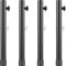 Beenle-Icey 4Pcs Folding Table Leg Extenders, 3.6/ 5.2 Adjustable Heights Desk Legs, DIY Heavy Duty Steel Breakfast Bar Legs with Fixing Bolts for Furniture Table Coffee Table Dining Table (44cm)