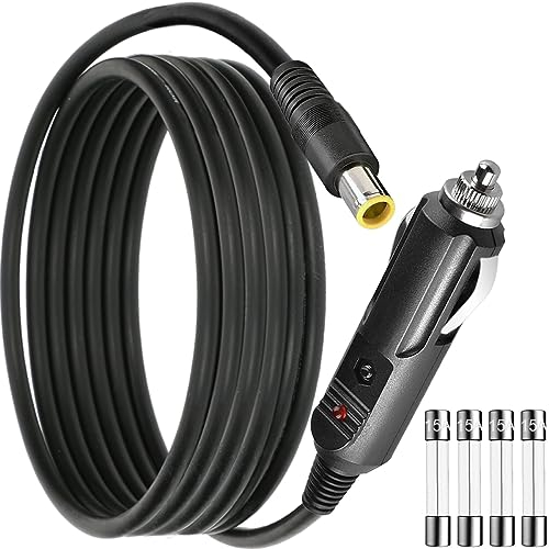 Xiatiaosann 12V DC 8mm Car Cigarette Lighter Cable, DC7909 7.9 x 5.5mm Car Charger Power Cord Adapter, for Bluetti Portable Power Station Car DVR Bluetooth Speakers Camera GPS, 18AWG, 1.5M/59inch