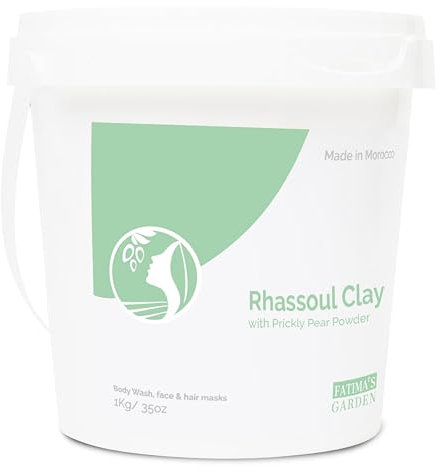 Fatima's Garden Rhassoul con Olio di Fico d'India - Maschera Idratante per Viso e Capelli, 1Kg