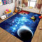 3D Teppich Kinder Jungen Groß Kinderzimmer Gaming Teppich Schlafzimmer Dekoration Wohnzimmer Kurzflor Krabbelmatte Modern Weich Kinderteppiche Waschbarer Galaxienplanet 80 X 160 cm