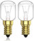 Luxvista Oven Light Bulb, T25 E14 Oven Lamp Warm White 2700K, Salt Lamp Bulb, Oven Bulb 300℃, for Himalayan Salt Lamps, Refrigerators, Microwaves, Kitchen Hood (Pack of 2)