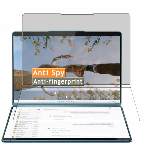 Vaxson Anti Spy Schutzfolie kompatibel mit Lenovo Yoga Book 9i Gen 8 13.3 Laptop Display folie folien Displayschutzfolie （ nicht Panzer Schutz Glas folie SchutzGlas nicht PanzerGlas ）