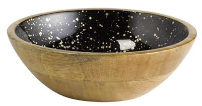 APS 1053 Bol Mango, en bois de manguier, revêtement intérieur en résine époxy, Ø 24 cm, 1,1 l, saladier, Marron, Décor