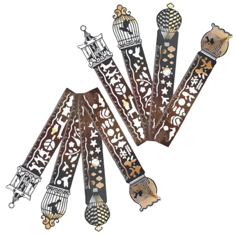 DIYEAH 8pcs Metal Bookmark Bookmarks for Kids Bulk Wooden Advent Calendar Book Marks Reading Bookmark Cake Topper Boxed Christmas Cards Mens Gifts Hollow Stationery Ruler Student