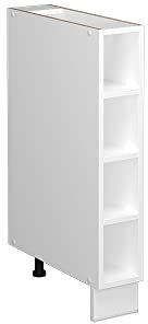 Vicco Meuble de Rangement de Salle de Bain Fame-Line, Blanc/Blanc, 15 x 81.6 cm sans Plan de Travail