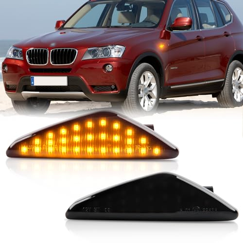 OZ-LAMPE LED Blinker Seitenblinker für BMW E70 X5 E71 X6 F25 X3, Blinker mit Canbus Fehlerfrei, 2 Stück