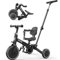 besrey Vélo pour tout-petits avec poignée de poussée à contrôle parental pour filles et garçons de 1 à 3 ans, tricycle pour enfants, tricycle pour tout-petits avec pédale amovible, siège réglable,Noir