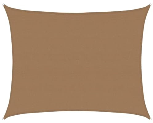 vidaXL Vela Parasole 160 g/m² Tortora 6x7 m in HDPE