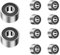 ANGEEK 10 Stück 693-2RS Kugellager 3 mm x 8 mm x 4 mm,Vorgeschmiert,Doppeldichtung, 693RS Rillenkugellager