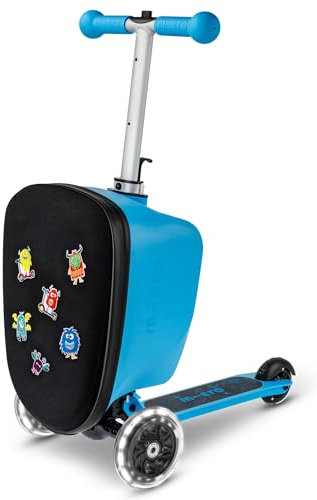 Micro™ Luggage junior Patch & Play | Kindertrolley mit Scooter | Höhenverstellbar & klappbar | Reisekoffer | Kinder Handgepäck IATA konform | Koffer, Trolley & Roller in einem ab 3 Jahre