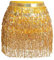 Glitzer Damen Rock Pailletten Rock Bauchtanz Kostüm Mini Rock Cowgirl Kostüm Tanzkleid Rave Outfit Hüfttuch Kostüm für Damen Mädchen (DE/NL/SE/PL, Alphanumerisch, M, Regular, Regular, Gold)