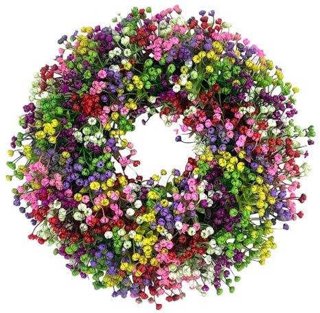 Couronne de Porte Toute l'Année, Couronne de Porte Extérieur, Couronne de Porte, Couronnes de Gypsophiles De Printemps, Couronne de Porte Toute l'Année, pour Les décorations de Vacances