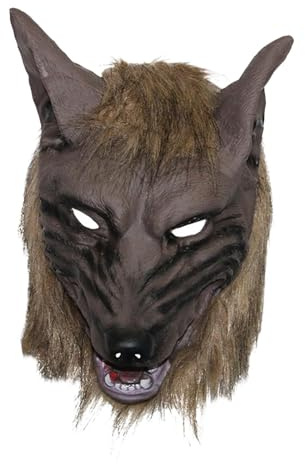 JISADER Halloween Werwolf Kostüm Wolf Krallen Wolf Maske für Verkleidung Bühnenauftritt, Nur Maske