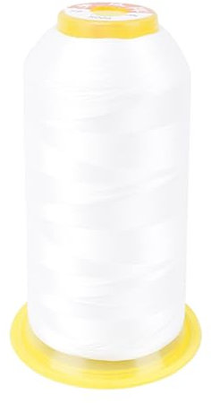 FOGAWA Filo da cucire in nylon resistente 1200m, 210D/3, Filo da cucito in nylon Filo per cucire per capelli, tela, scarpe, borse, tende, tappeti (Bianco)