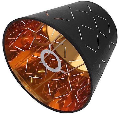 Angoily Dekorativer Lampenschirm Schwarz mit Gold Ersatzlampenschirm für Tischlampen und Stehlampen Minimalistisches Design Geeignet für Heim Hoteldekoration Installieren und Langlebig