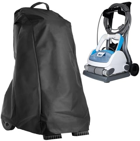 BORDEAG Housse pour robot nettoyeur de piscine Dolphin, 56 x 66 x 107 cm, housse de robot de piscine, pour sacs de tourisme, sacs de golf, chariots de transport, sacs de support, étanche, noir