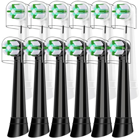 IO Aufsteckbürsten kompatibel mit Oral B iO Elektrische Zahnbürste, Tiefenreinigung zum Schutz des Zahnfleischs, für iO 2/3/4/5/6/7/8/9/10 Serie, 12 Stück