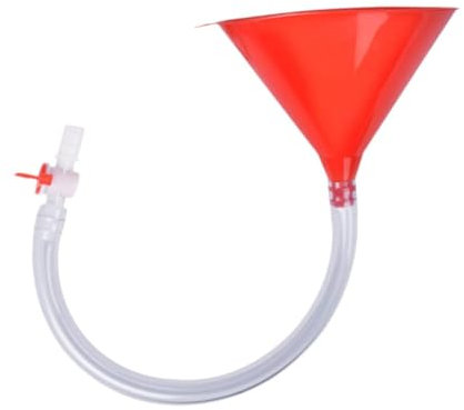LeeQinersw Beer Funnel with Valve, 8x 6.5Funnel with Flexible Hose Long Term Use Beer Accessories & Drinking Games for Efficient Drinking at Parties And Events, Sinle Tube