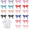 20 Pcs Bow Patches, Cute Iron on Bow Patches for Girls, 10 Colors Embroidered Bows Iron on Patch for DIY Hats, Clothes, Jeans, Bags (13cm x 4cm)