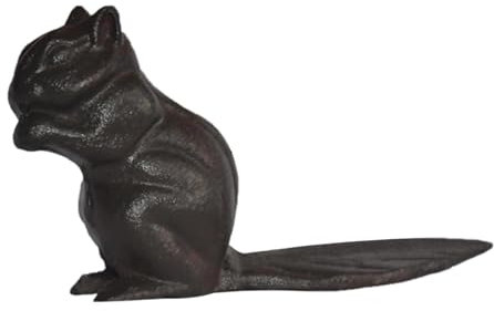 Colcolo Butée de porte en fonte, statue d'écureuil, 18,5 x 9,5 cm, ornement décoratif, design vintage, décoration de,
