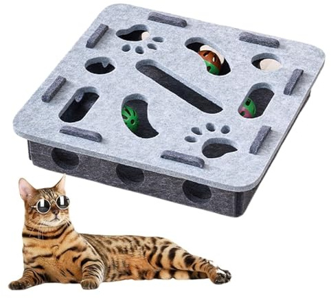 Intelligenzspielzeug für Katzen – Strategiespiel | Strategiespiel | Strategiespiel für mentale Stimulation und spielerisches Lernen | Cat Puzzle Toy, Stimulation des Katzenspielzeugs – P