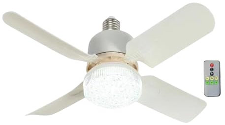 Salyeeluly Ceiling Fan Light Bulb Bayonet Fitting | Ceiling Fans with Lights and Remote | E27 24W Ceiling Fans Lightss Dimmable, 3 Speeds, Timing, Quiet Ceiling Fan for Bedroom, Living Room