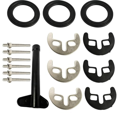 16PCS Monobloc Tap Fixing Kit, 2-Hole Horseshoe Brackets, Basin Mount Set