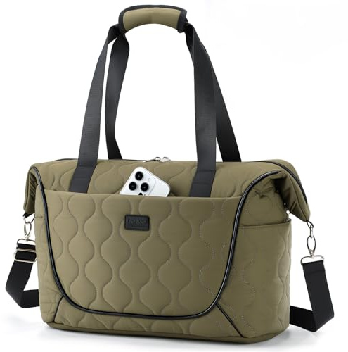 Lekespring Reisetasche Puffer Weekender Damen mit Schuhtasche 27L Travel Duffle Bag Sporttasche Damen Handgepäck Tasche Gym Bag Kliniktasche Geburt Krankenhaustasche