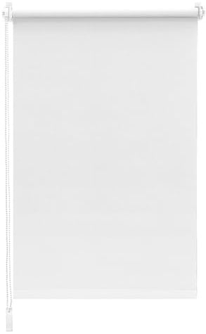 Sekey Verdunklungsrollo ohne Bohren Klemmfix 130 cm breit, Seitenzugrollo Hitzeschutz Sichtschutz und Sonnenschutz Wandmontage Deckenmontage Klemmrollo für Fenster & Tür, 130 x 150cm, Weiss