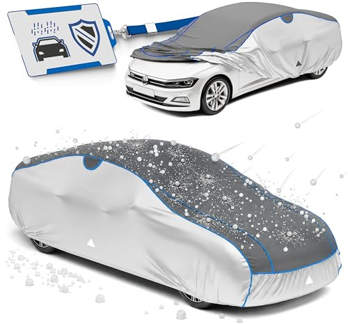 WALSER Housse de Protection Anti-grêle Voiture, bâche Anti-grêle, Housse de Voiture déperlante, Protection complète extérieure, revêtement Auto, bâche véhicule Auto M Longueur Max. 401-425 cm