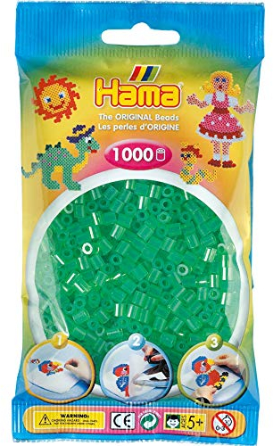 Hama 207-16 Bügelperlen 1000 Grun Durchsic, Schreibwaren