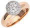 Esprit Jewels Damen-Ring 925 Sterling Silber Glam sphere rose Gr. 57 (18.1) ESRG92309B180
