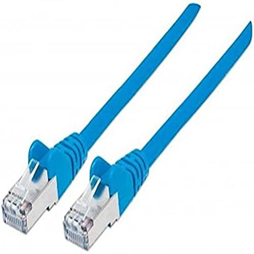 Intellinet Network Patch Cable, Cat6, 1m, Blue, Copper, S/FTP, LSOH / LSZH, PVC, RJ45, Gold Plated Contacts, Snagless, Booted, Polybag