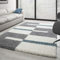 Carpettex Hochflor Teppich Wohnzimmer Shaggy Flokati Teppich Modern Kariert Design 200 x 290 cm Türkis - Teppich Schlafzimmer Weich Flauschig Waschbar Teppich Küche Esszimmer - Langflor Teppiche