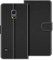 COODIO Handyhülle für Samsung Galaxy S5 Mini, Leder Klapphülle mit Magnetverschluss, Kartenfächer, Standfunktion, Schwarz