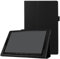 SATURCASE Case for Amazon Fire HD 10 (2017 and 2015 Release), PU Leather Flip Folding Folio Stand Protective Cover for Amazon Fire HD 10 (2017 and 2015 Release, 7th and 5th Gen) (Black)