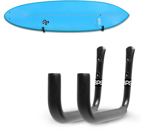 heirao4072 Ultrastrong and Ultrapadded Steel Storage Wall Rack for Surfboard/Longboard/Stand-UP Paddleboard with Marine Grade Stainless Steel Screws
